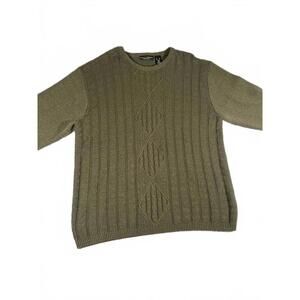 Crazy Horse Claiborne Collection Men's XXL Blended Crew Neck Knit Green Sweater